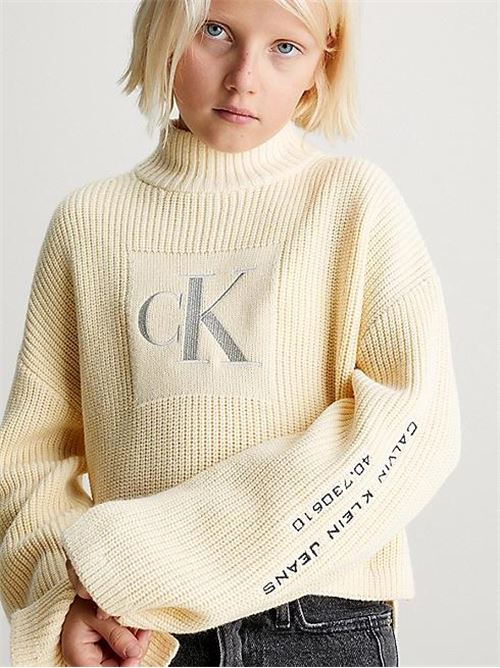 METALLIC MONO ROLLNECK SWEATER CALVIN KLEIN JEANS | IG0IG02324T/ZCY
